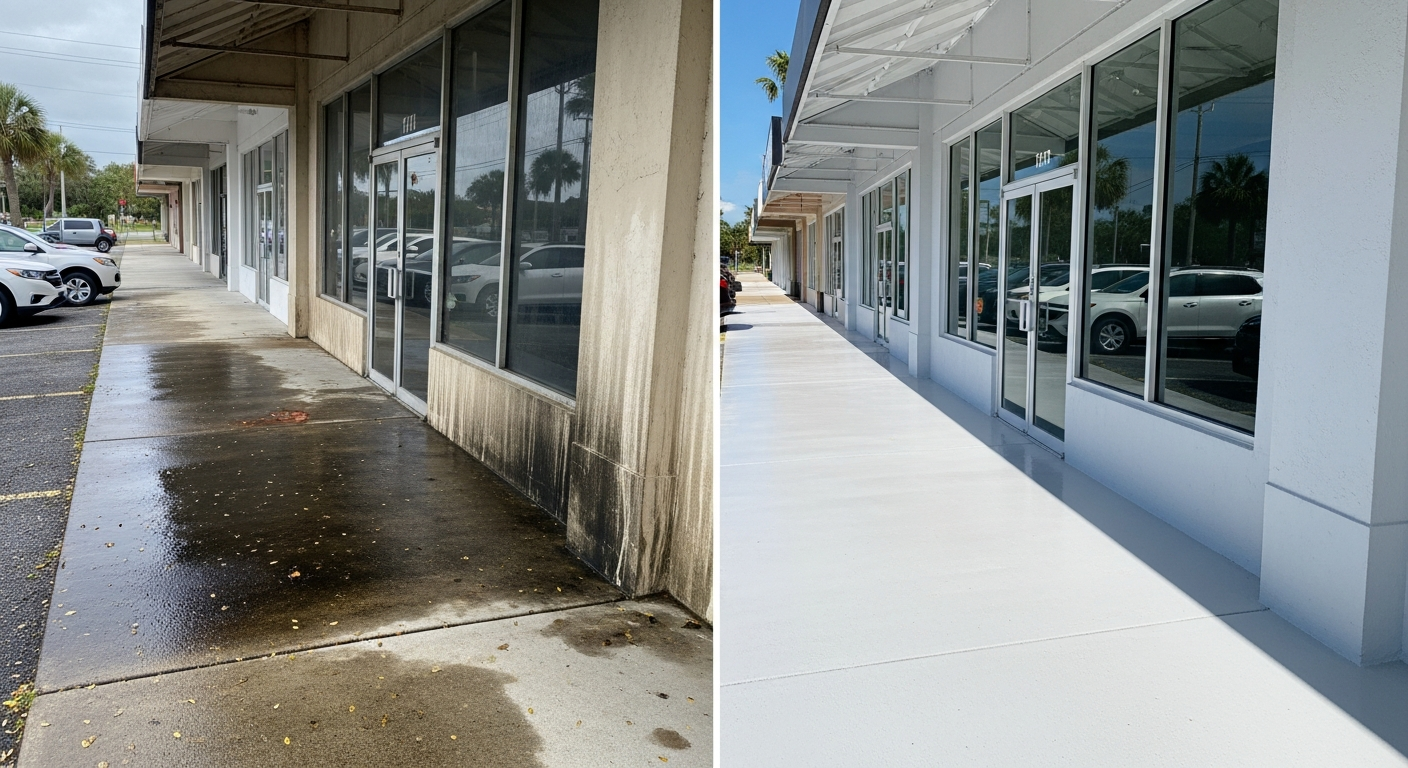 Commercial Cleaning before and after